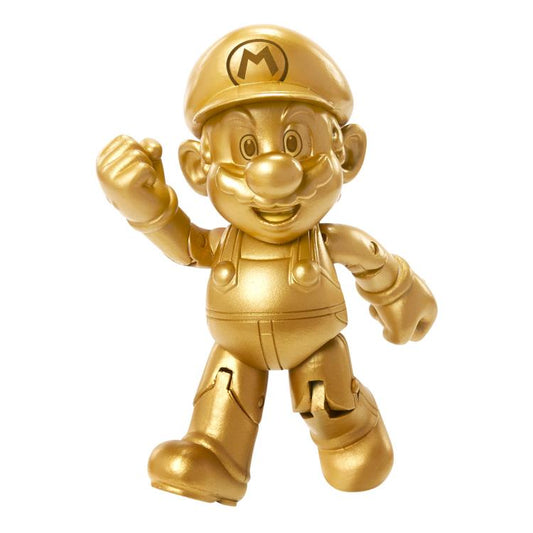 Super Mario Gold Mario 4" Action Figure - Jakks Pacific - World of Nintendo: Series 5