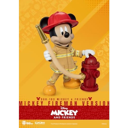 Mickey and Friends Mickey Mouse Fireman Action Figure - Disney, Beast Kingdom - Dynamic 8ction Heroes DAH-103