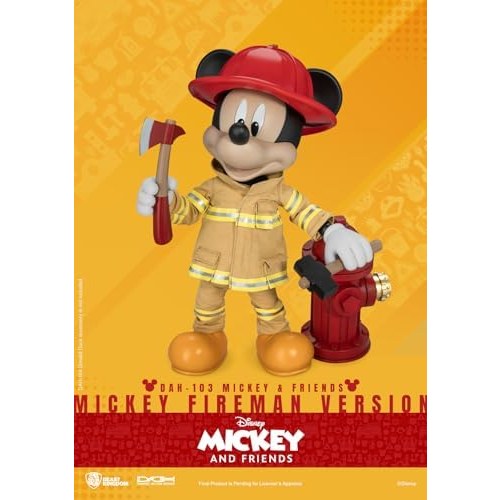 Mickey and Friends Mickey Mouse Fireman Action Figure - Disney, Beast Kingdom - Dynamic 8ction Heroes DAH-103