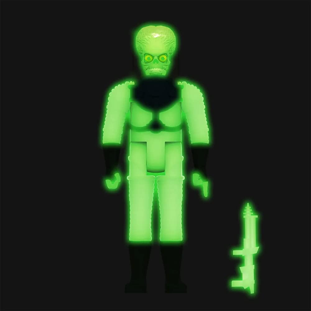 Mars Attacks The Invasion Begins Martian Action Figure Glows in the Dark - Super7 - ReAction Figures