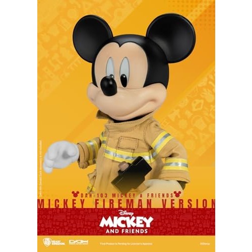 Mickey and Friends Mickey Mouse Fireman Action Figure - Disney, Beast Kingdom - Dynamic 8ction Heroes DAH-103