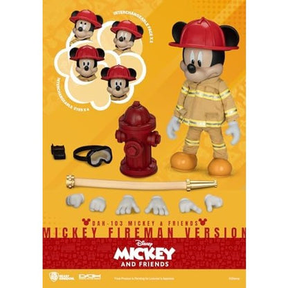 Mickey and Friends Mickey Mouse Fireman Action Figure - Disney, Beast Kingdom - Dynamic 8ction Heroes DAH-103