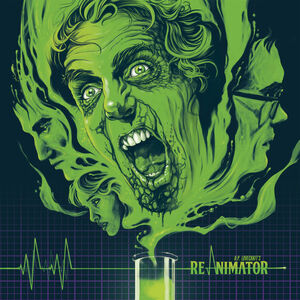 H.P. Lovecraft's Re-Animator Original Motion Picture Score by Richard Band - LP Record Green & Yellow Colored Vinyl, Waxwork, Soundtrack, OST