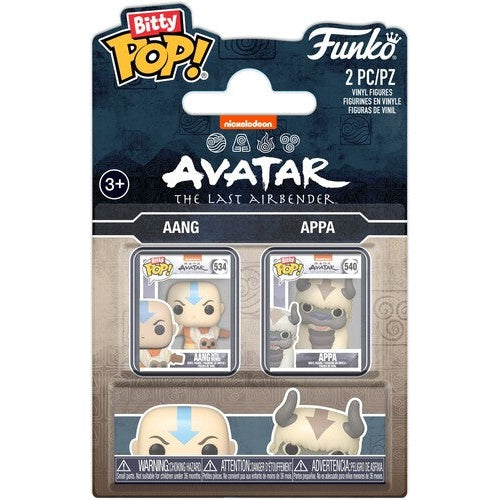 Avatar: The Last Airbender Aang with Momo & Appa Vinyl Mini Figure 2-Pack - Funko - Bitty POP! #534 & 540