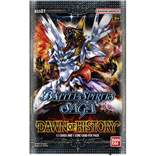 Battle Spirits Saga TCG Dawn of History Booster Pack - 12 Cards + 1 Core Card, BSS01 - Bandai Namco