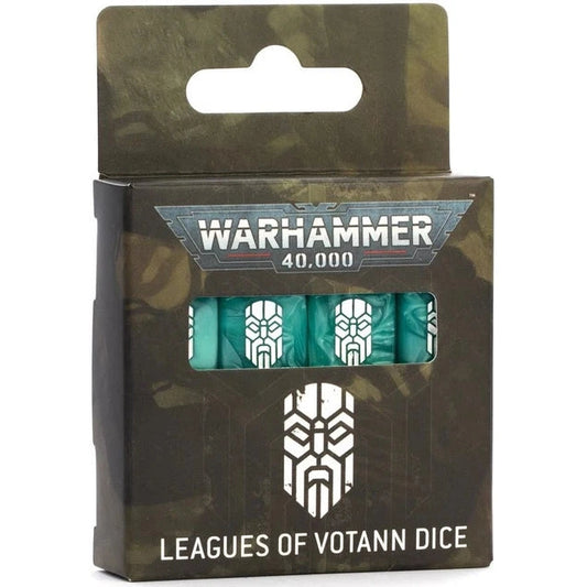 Warhammer 40,000: Leagues of Voltann Dice - Set of 16, Pearlised Sea Green - Games Workshop