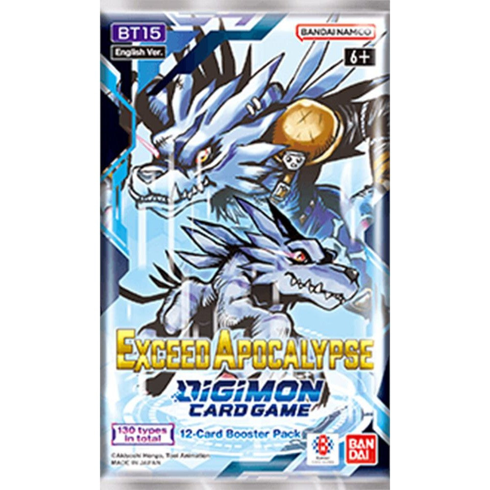 Digimon Card Game Exceed Apocalypse Booster Pack BT15 - 12 Cards - Bandai Namco