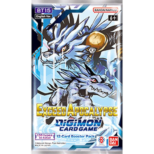 Digimon Card Game Exceed Apocalypse Booster Pack BT15 - 12 Cards - Bandai Namco
