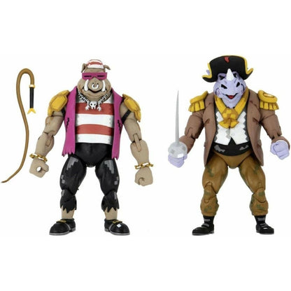 Teenage Mutant Ninja Turtles: Turtles in Time Arcade Bebop & Rocksteady Action Figure Set 2-Pack - The Loyal Subjects BST AXN San Diego Exclusive, Limited Edition: 3000