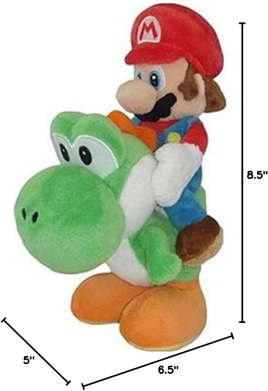 Super Mario Bros. Mario Riding Yoshi Plush