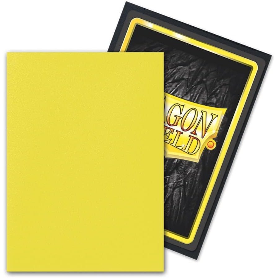 Matte Dual TCG Card Sleeves - Lightning Yellow, 100 Ct., Standard - Dragon Shield