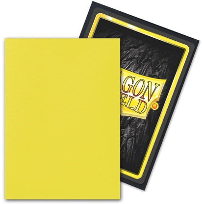Matte Dual TCG Card Sleeves - Lightning Yellow, 100 Ct., Standard - Dragon Shield