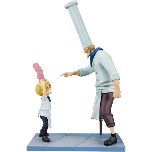 One Piece Sanji & Zeff Road to Dawn Figure - Bandai Spirits - Ichibansho Revible Moment