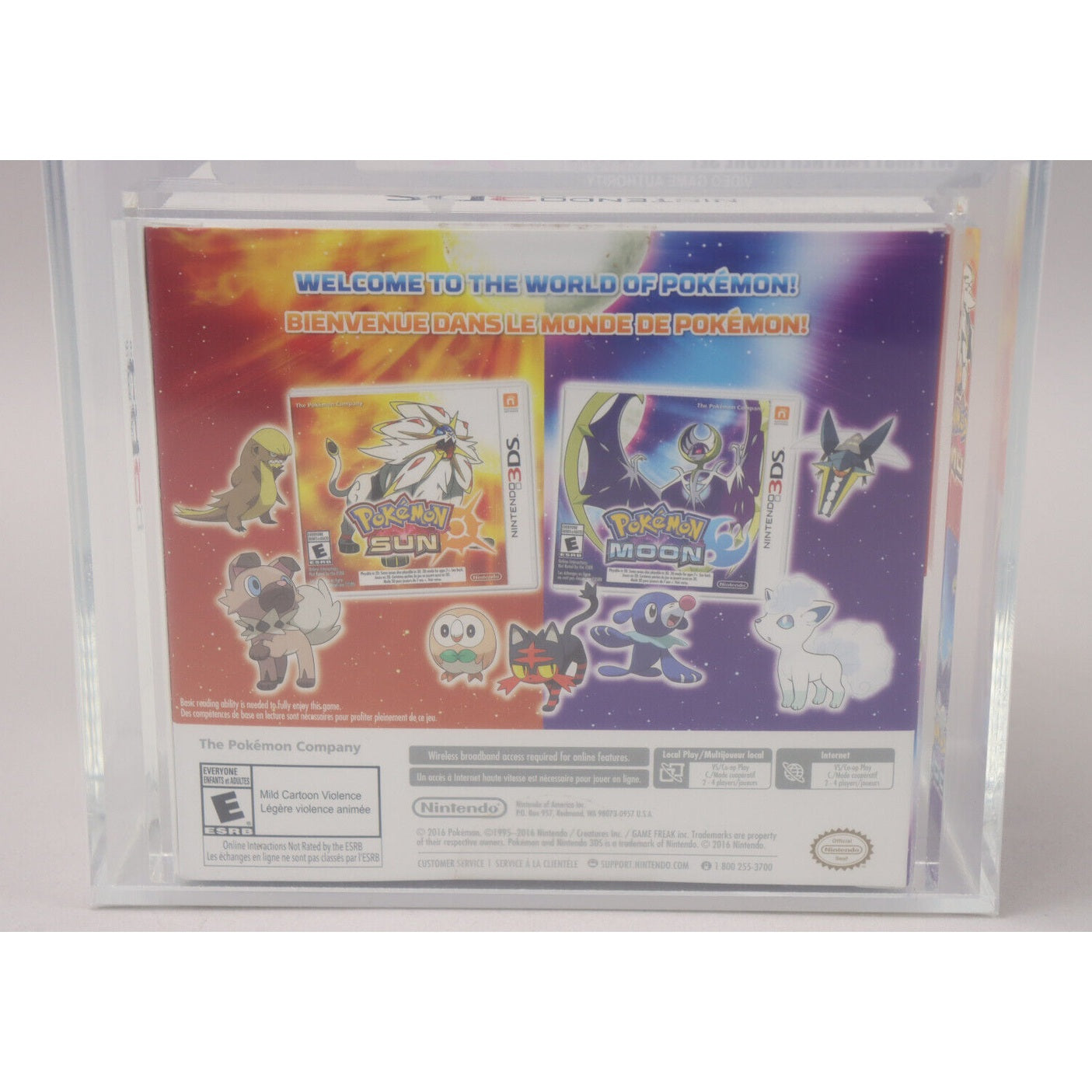 Pokemon Sun & Moon Double Dual Pack with 3 Figures 3DS New Sealed VGA 80+ NM