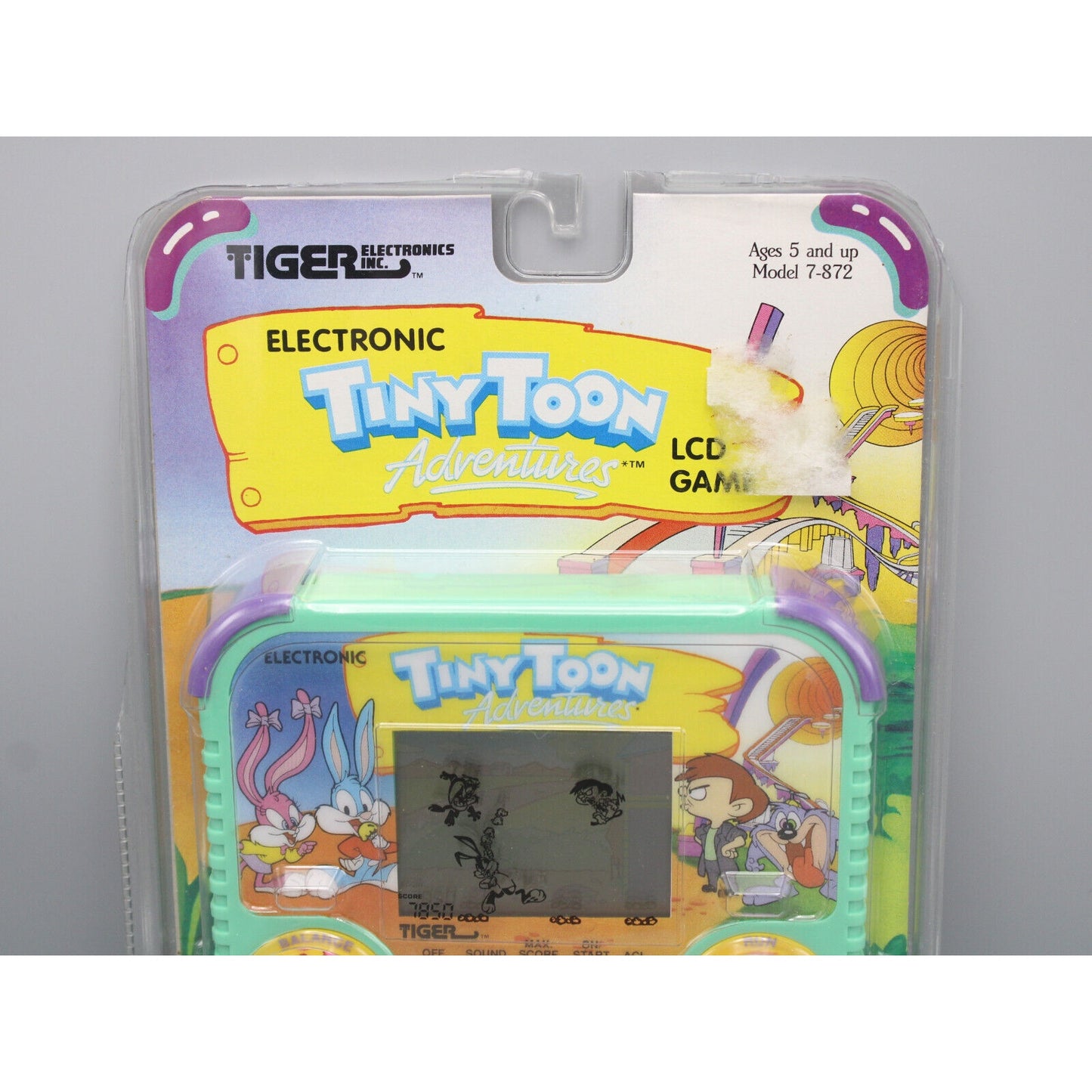 1991 Tiger Electronic Tiny Toon Adventures Handheld LCD Game Open Packaging MIB