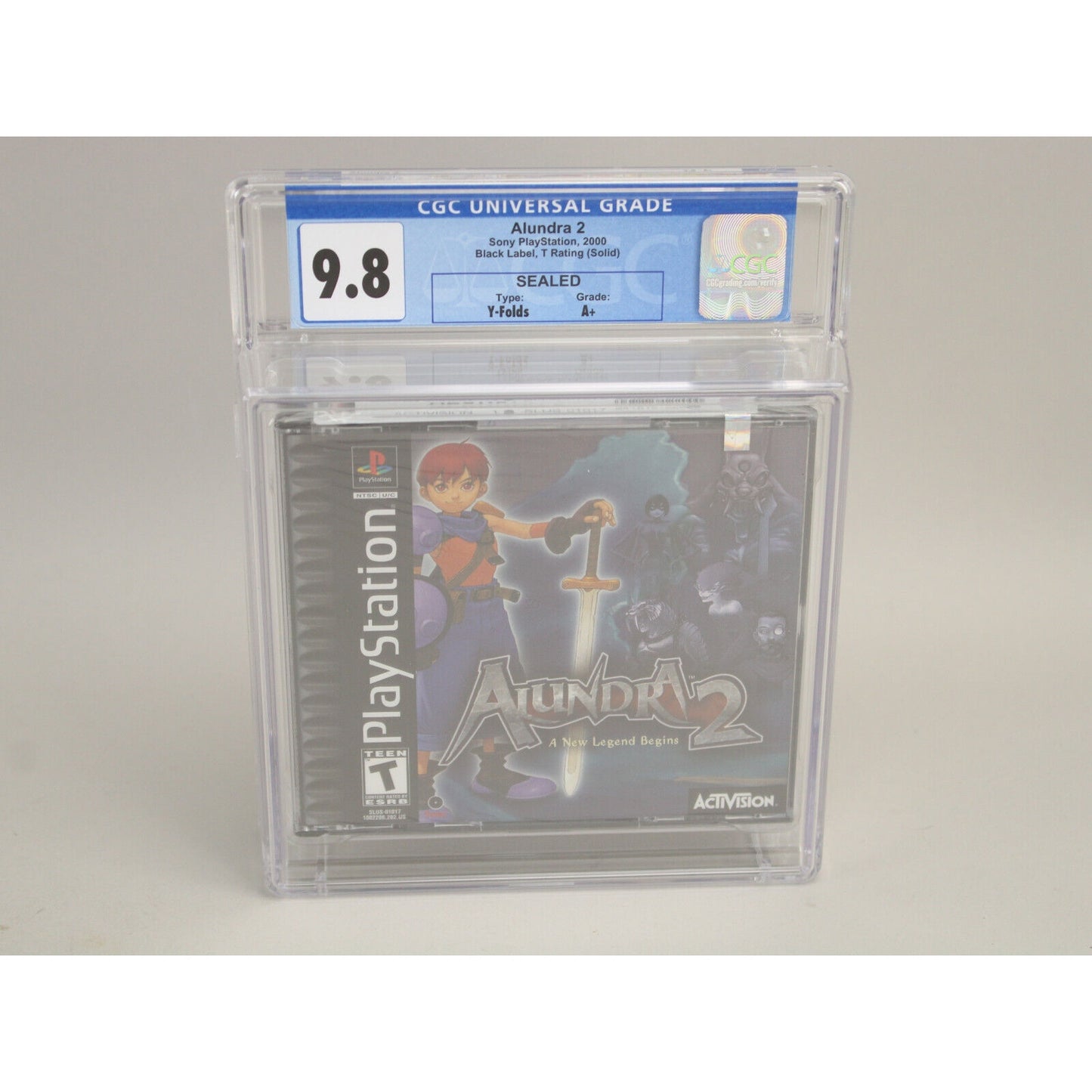 Alundra 2 Sony PlayStation PS1 PSX Black Label Sealed CGC 9.8 A+ Perfect Grade!