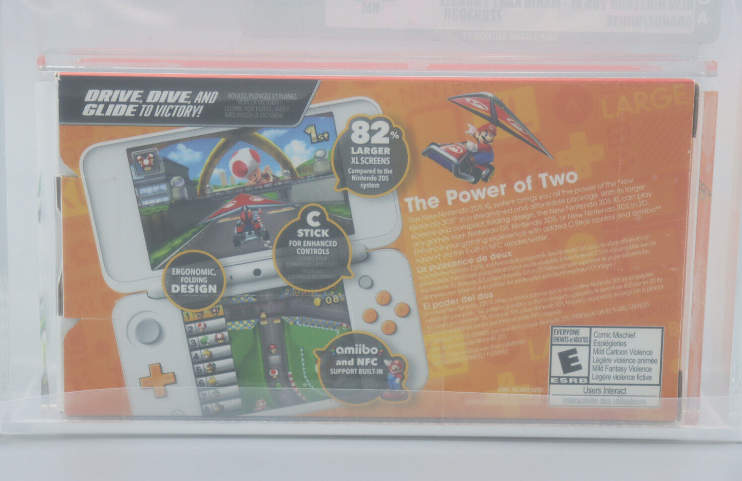 New Nintendo 2DS XL Mario Kart 7 Orange/White Game Console Bundle NIB VGA 80+ NM