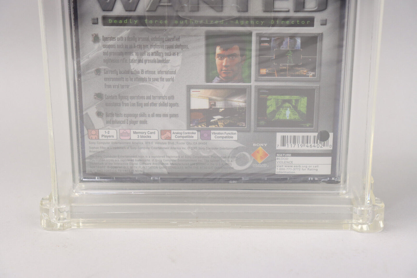 Syphon Filter 3 Sony PlayStation PS1 PSX Original 9/11 Cover Artwork Wata 9.8 A+