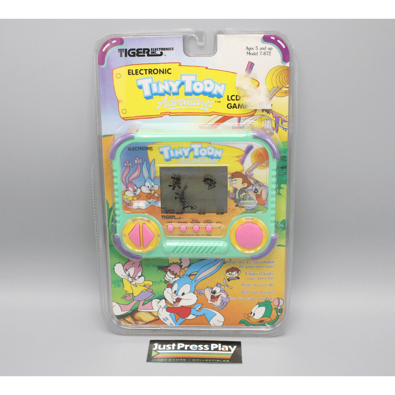 1991 Tiger Electronic Tiny Toon Adventures Handheld LCD Game Open Packaging MIB