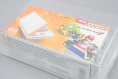 New Nintendo 2DS XL Mario Kart 7 Orange/White Game Console Bundle NIB VGA 80+ NM