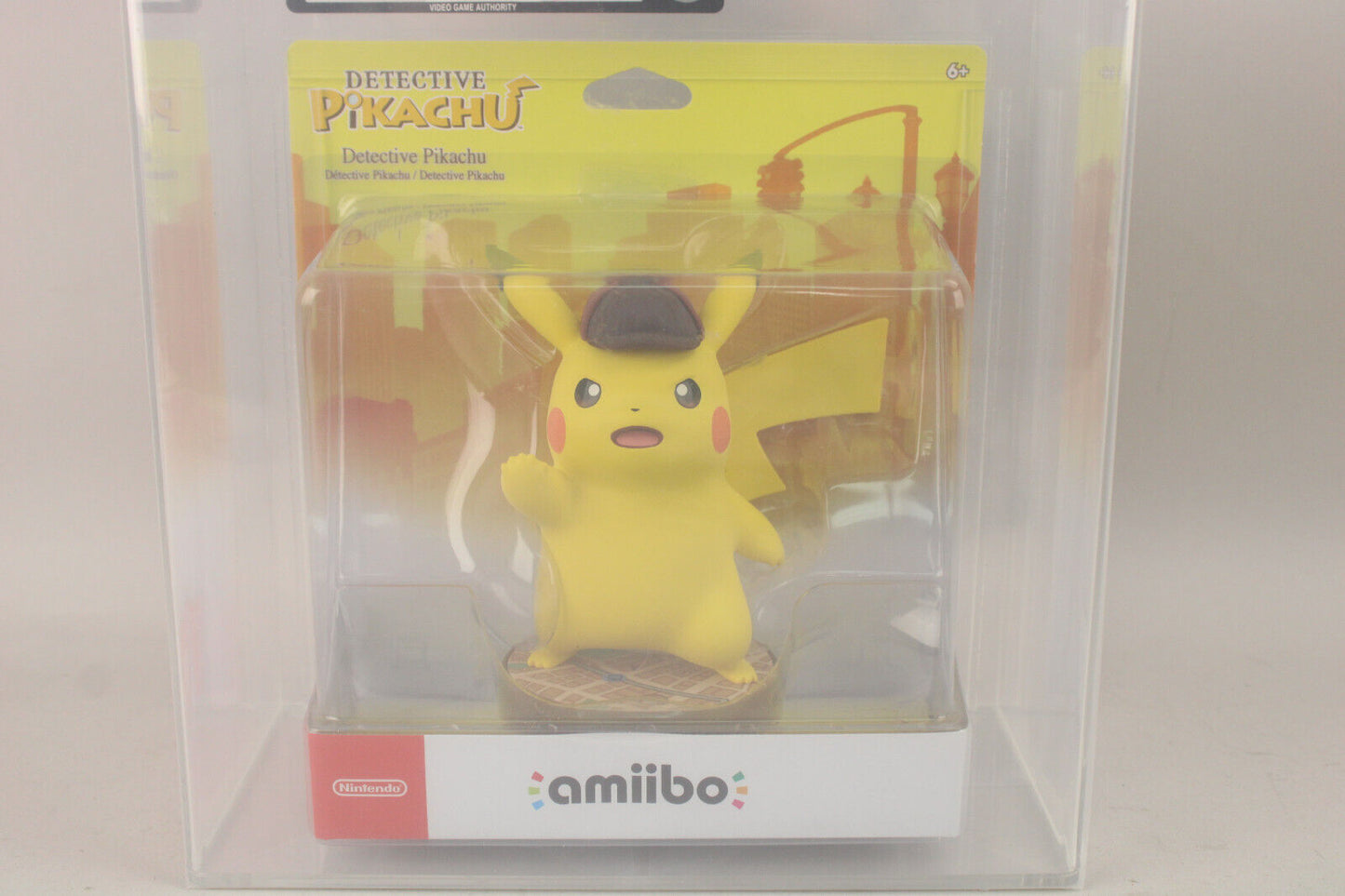 Nintendo Amiibo Detective Pikachu Figure New Fact. Sealed VGA Graded 85 NM+ 2018