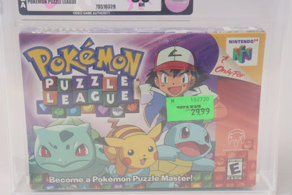 Pokemon Puzzle League Nintendo N64 2001 New Factory Sealed VGA Graded 80+ NM