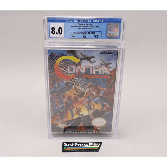 Contra Force Nintendo NES 1992 Konami CIB Complete in Box CGC Graded 8.0