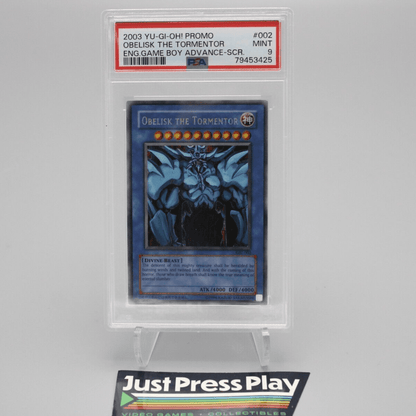 Yu-Gi-Oh English GBA #2 Obelisk the Tormentor Promo Card PSA Graded 9 JustPressPlayOnline Yu-Gi-Oh English GBA #2 Obelisk the Tormentor Promo Card PSA Graded 9 JustPressPlayOnline