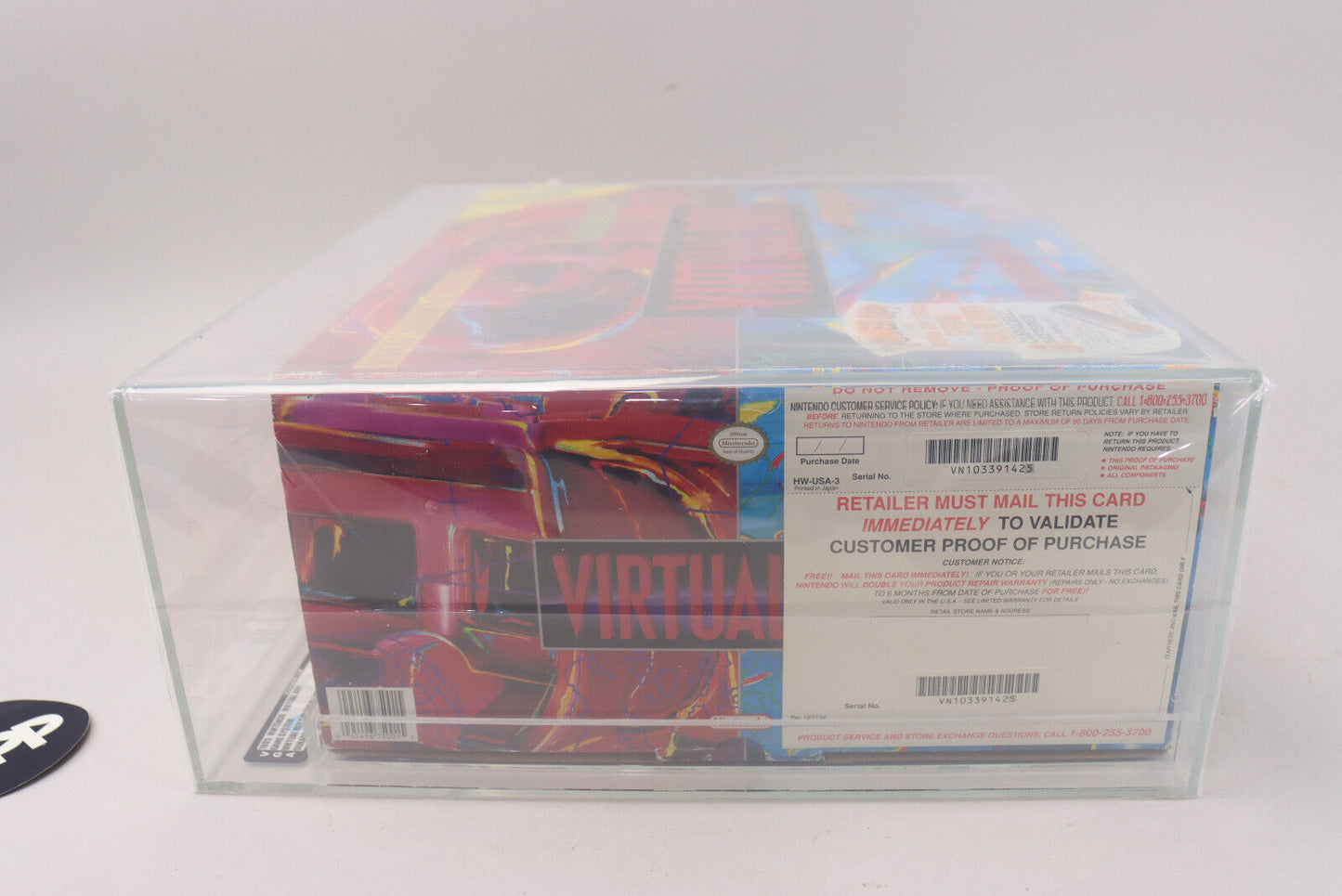 1995 Nintendo Virtual Boy System w/ Mario's Tennis VGA Graded 80+ NM Qualified