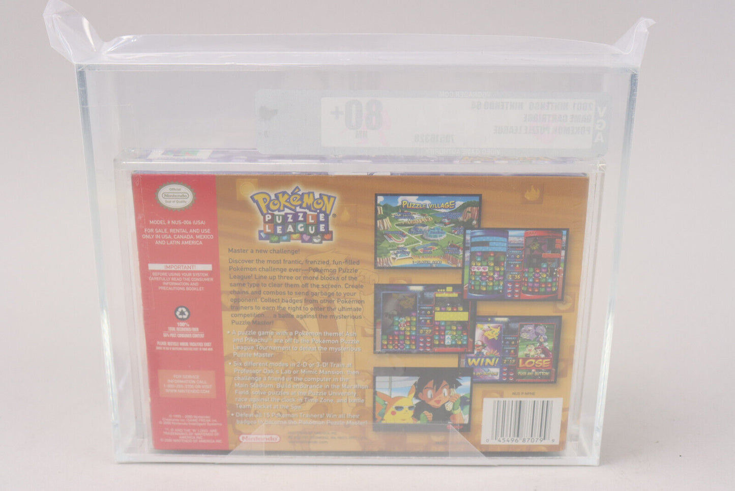 Pokemon Puzzle League Nintendo N64 2001 New Factory Sealed VGA Graded 80+ NM