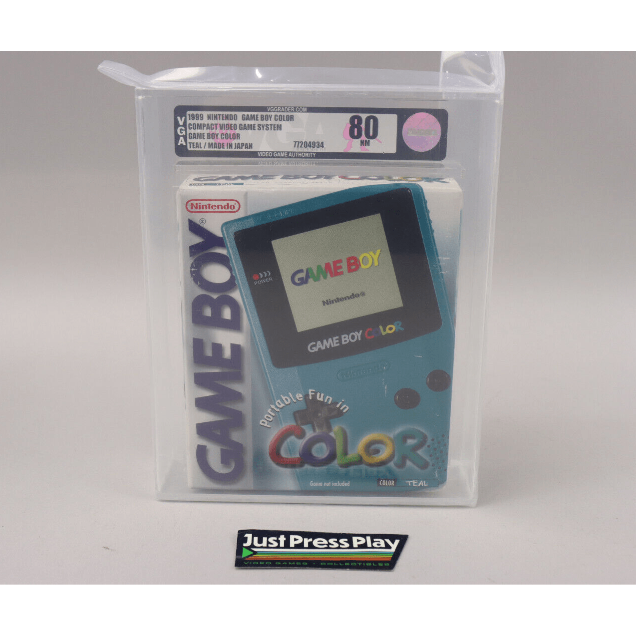 Nintendo Game Boy Color GBC Handheld System Teal NIB Brand New VGA Graded 80 NM