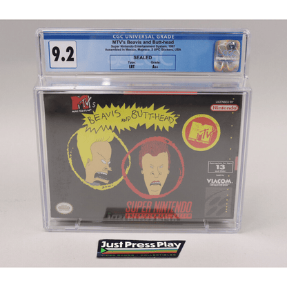 MTV's Beavis and Butt-head Nintendo SNES 1997 New Sealed CGC Graded 9.2 A++