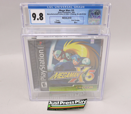 Mega Man X5 Sony PlayStation PS1 Capcom New Sealed CGC 9.8 A++ Perfect Grade!