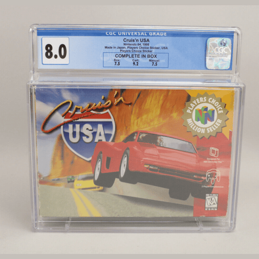 Cruis'n USA Nintendo N64 1998 Natsume CIB Complete in Box CGC Graded 8.0