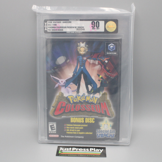 Pokemon Colosseum Bonus Disc w/ Jirachi GameCube Sealed VGA Gold 90 NM+/MT!