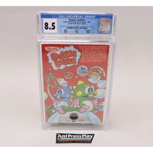 Bubble Bobble Nintendo NES 1988 CIB Complete in Box w/Manual CGC Graded 8.5