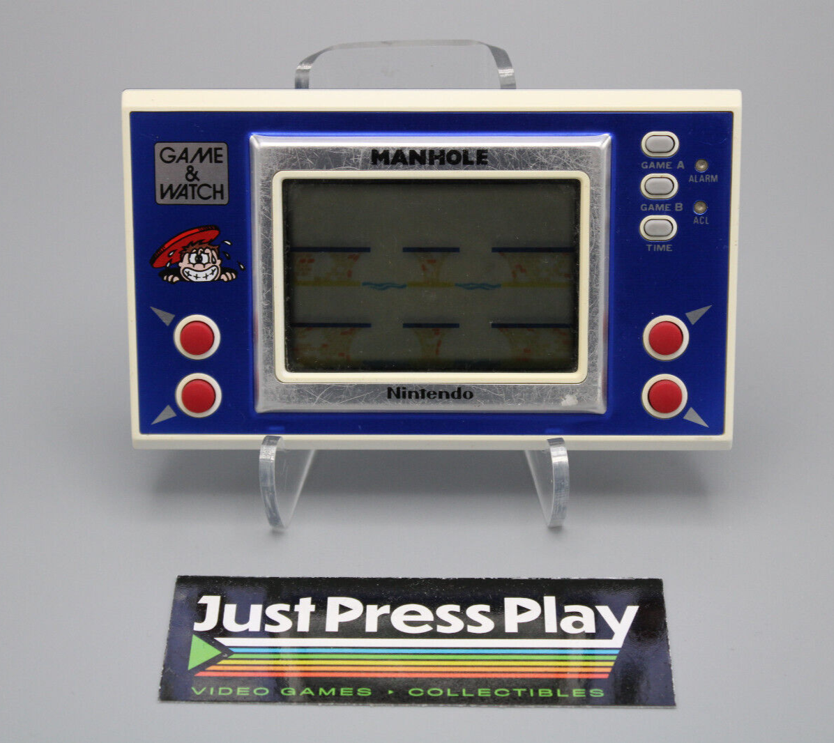 1983 Nintendo Game & Watch Manhole NH-103 Handheld Game Working w/ Battery Door