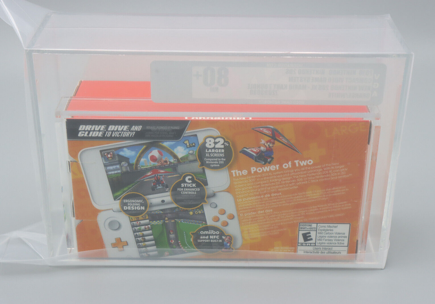 New Nintendo 2DS XL Mario Kart 7 Orange/White Game Console Bundle NIB VGA 80+ NM