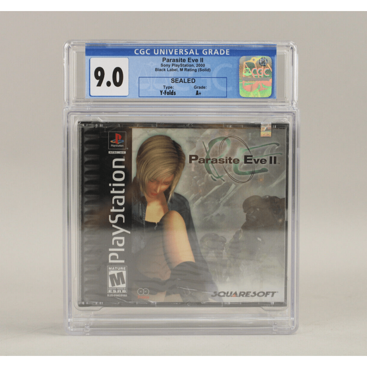 Parasite Eve II 2 Sony PlayStation PS1 Squaresoft Black Label Sealed CGC 9.0 A+