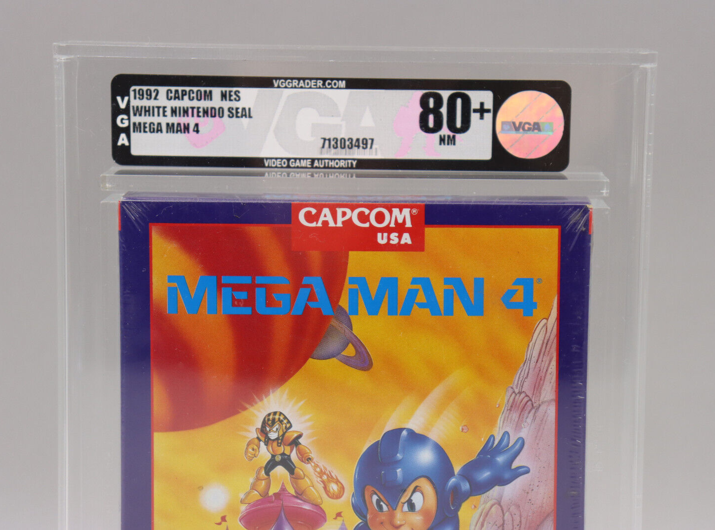 Mega Man 4 Nintendo NES 1992 Capcom New Factory Sealed H-Seam VGA Graded 80+ NM