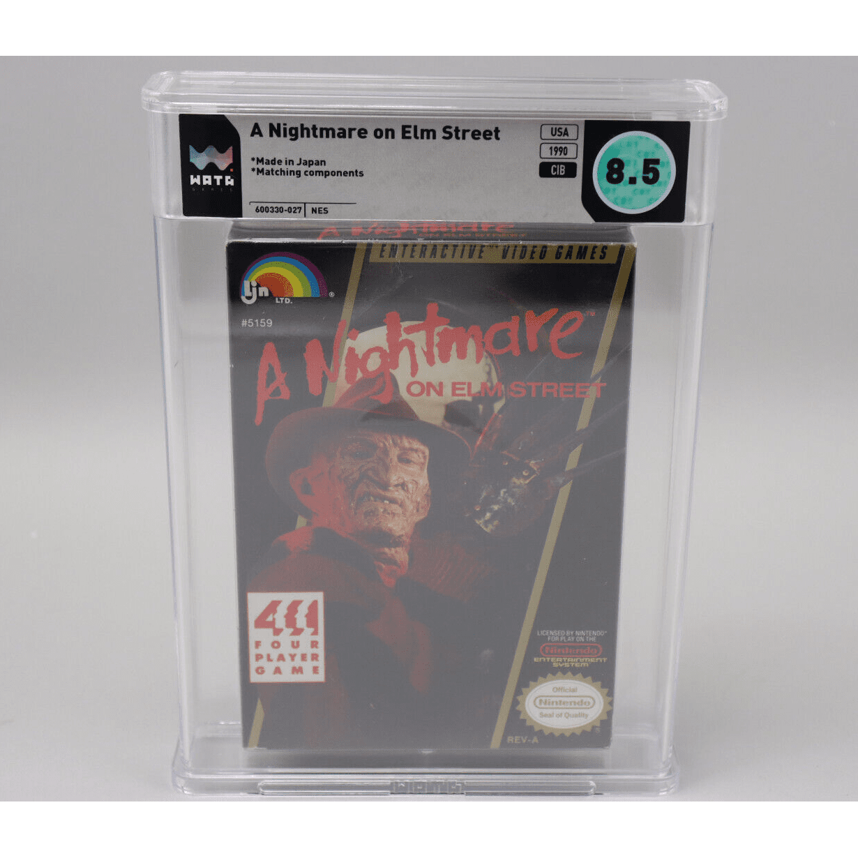 A Nightmare on Elm Street Nintendo NES 1990 CIB Complete Wata Graded 8.5