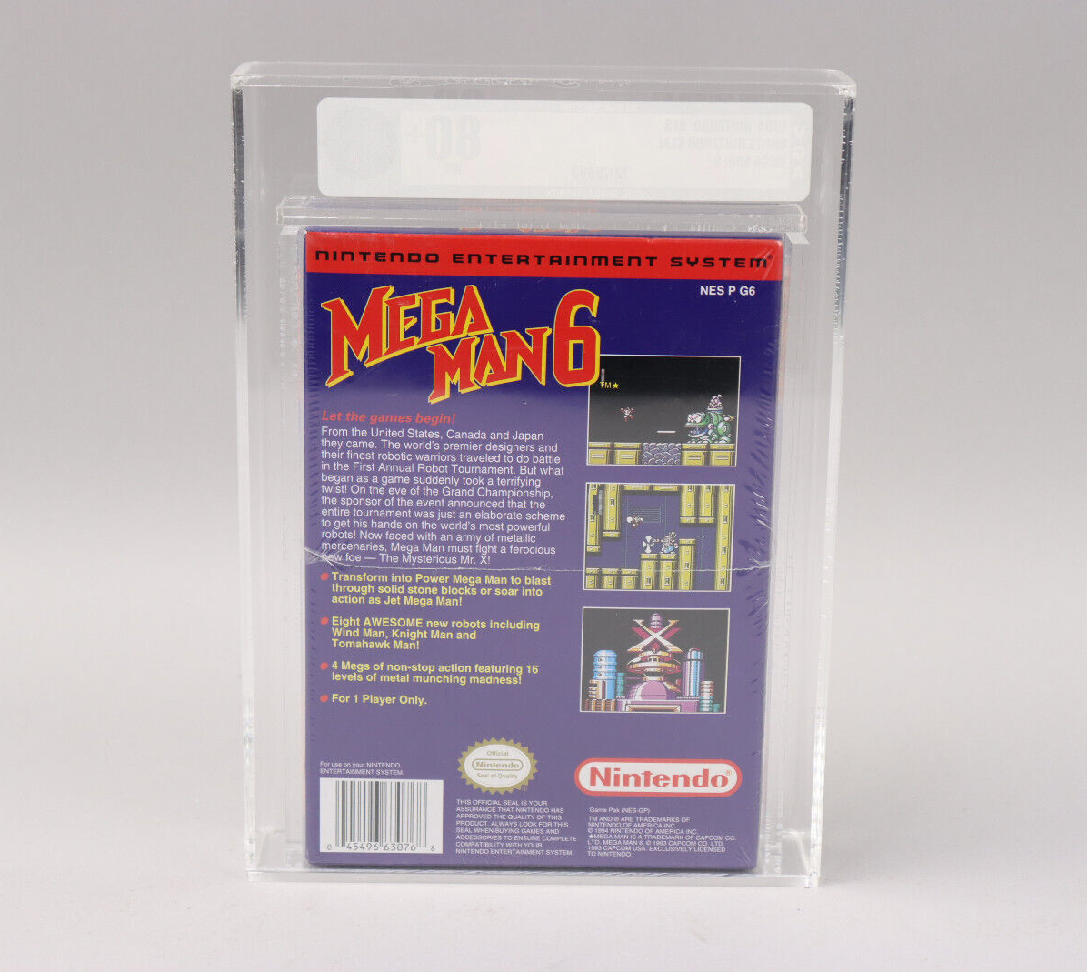 Mega Man 6 Nintendo NES 1994 Capcom New Factory Sealed VGA Graded 80+ NM