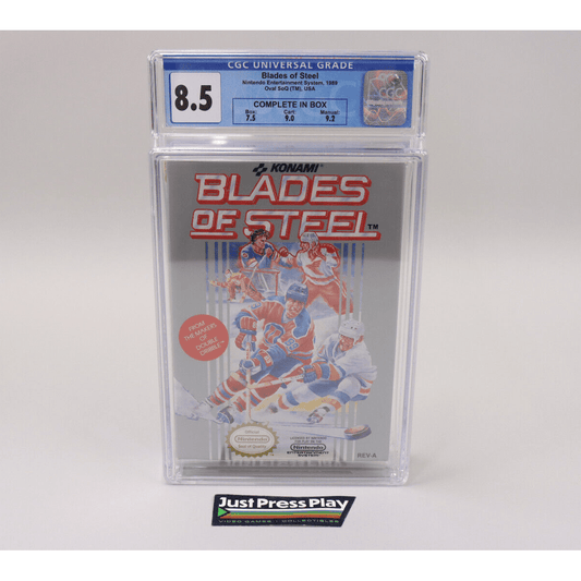 Blades of Steel Nintendo NES 1989 CIB Complete in Box CGC Graded 8.5