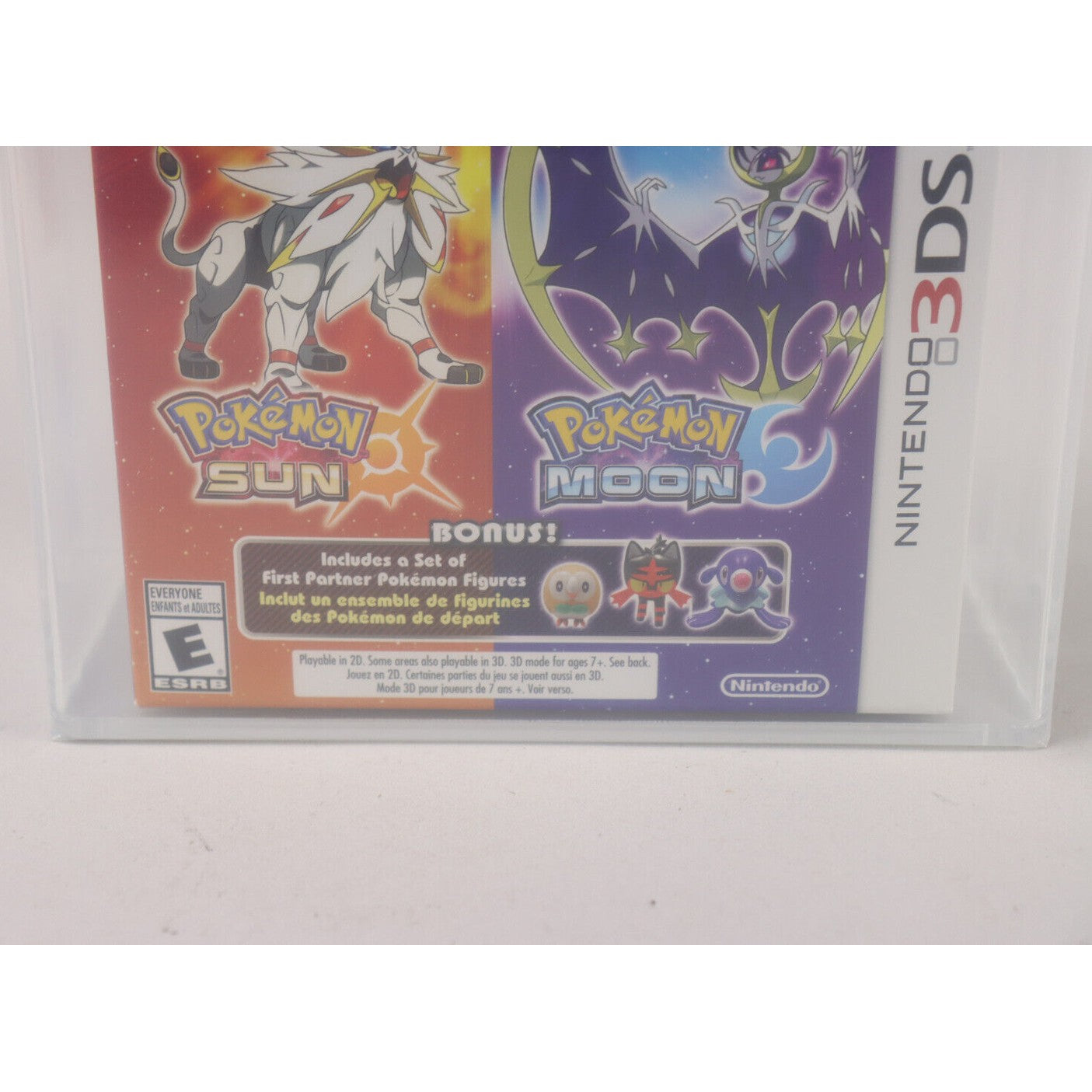 Pokemon Sun & Moon Double Dual Pack with 3 Figures 3DS New Sealed VGA 80+ NM