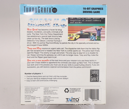 Chase H.Q. NEC TurboGrafx-16 TG16 - 1992 Taito - New & Factory Sealed!