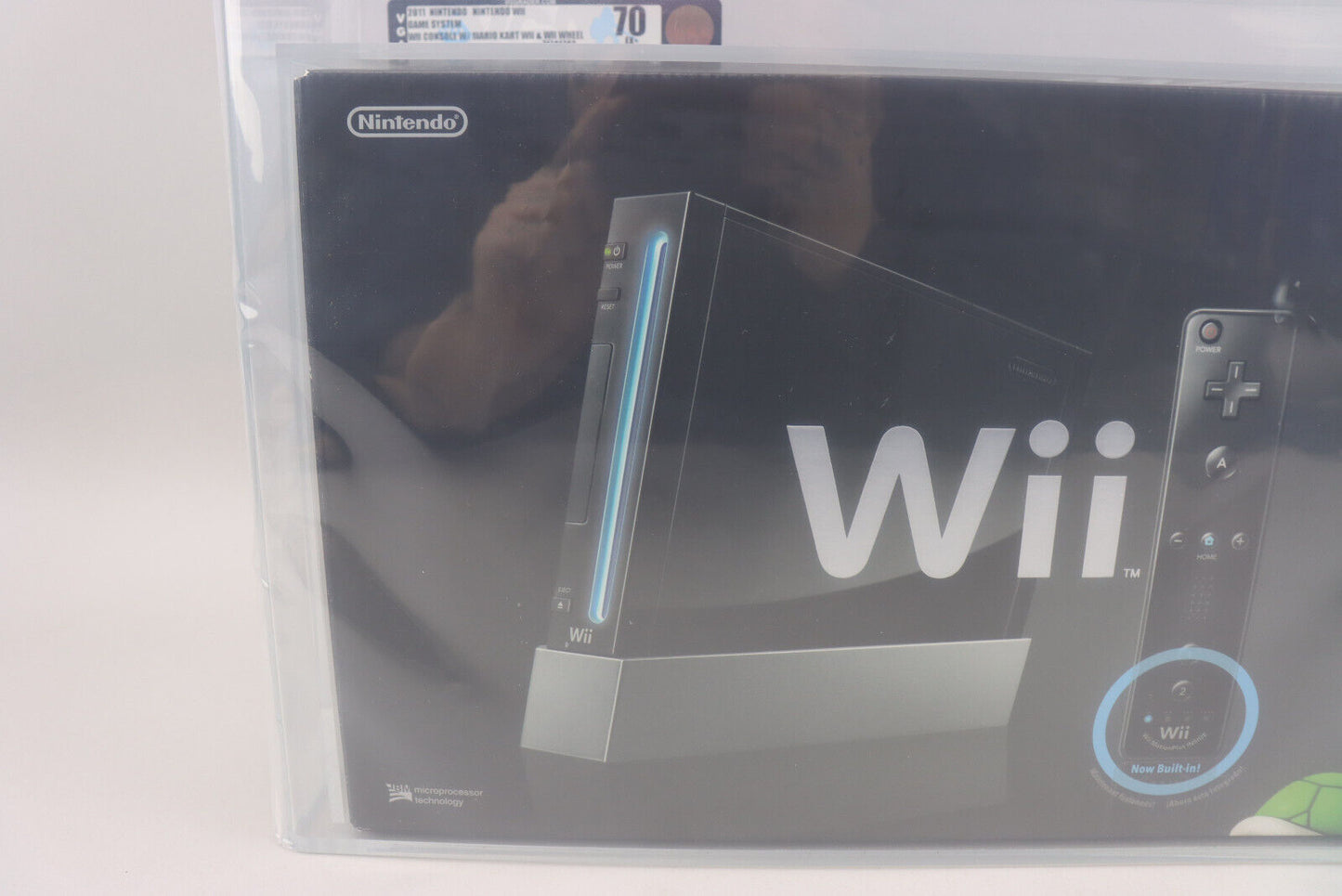 Brand New VGA Graded Black 2011 Nintendo Wii System Bundle w/Mario Kart Q70 EX+