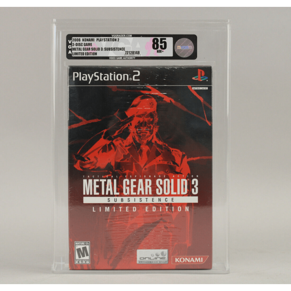 Metal Gear Solid 3 Subsistence Limited Edition Sony PlayStation 2 PS2 VGA 85 NM+