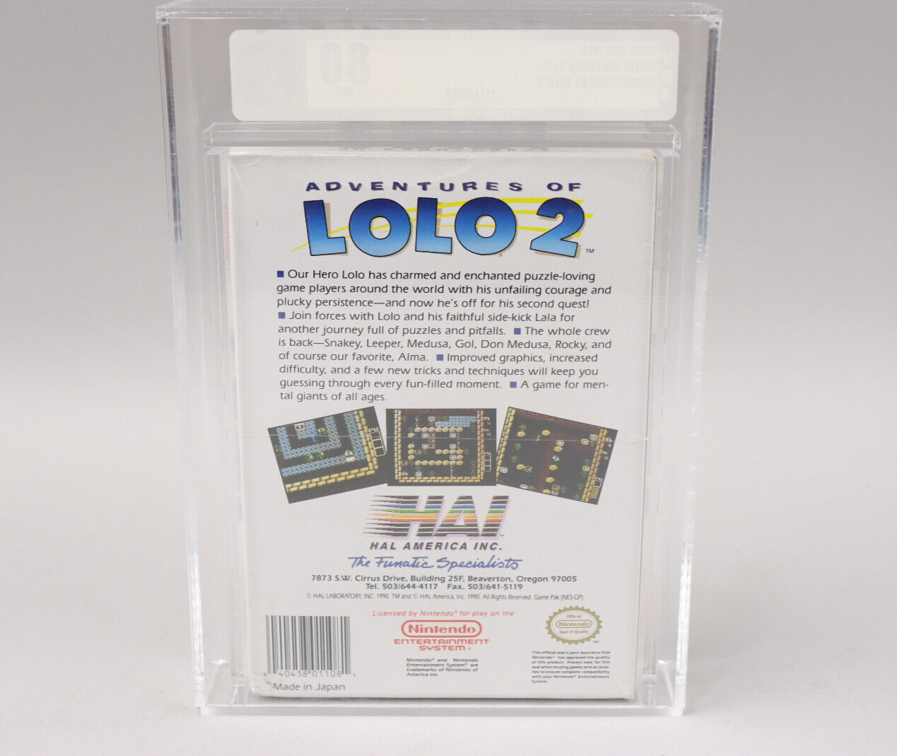 Adventures of Lolo 2 Nintendo NES 1990 Hal New Factory Sealed VGA Graded 80 NM