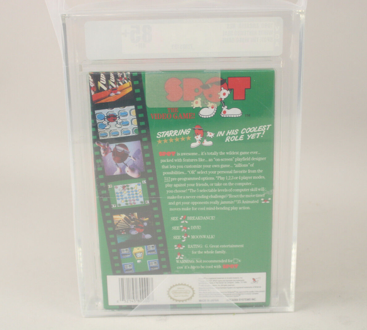 7 Up Spot: The Video Game Nintendo NES New Sealed VGA Graded Gold Level 85+ NM+