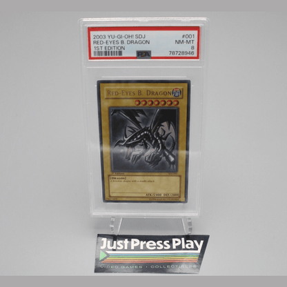 Yu-Gi-Oh SDJ #1 Red-Eyes B. Dragon Card 1st Edition PSA Graded 8 NM-MT 2003